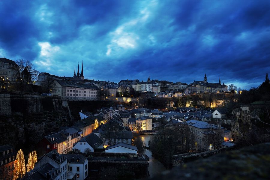 Night view of Luxembourg